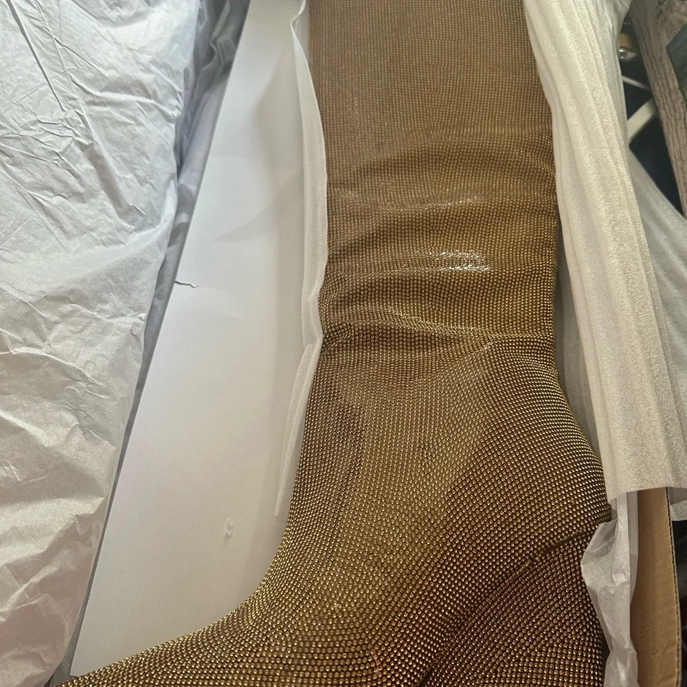 Golden knee-high boots - Picture 4 of 5